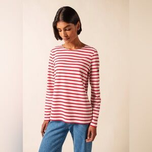 SAINT JAMES red stripe Minquidame Breton Shirt